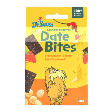 Dr. Seuss Date Bites, GF, Peanut Free, Non Gmo:  Strawberry Banana 150g