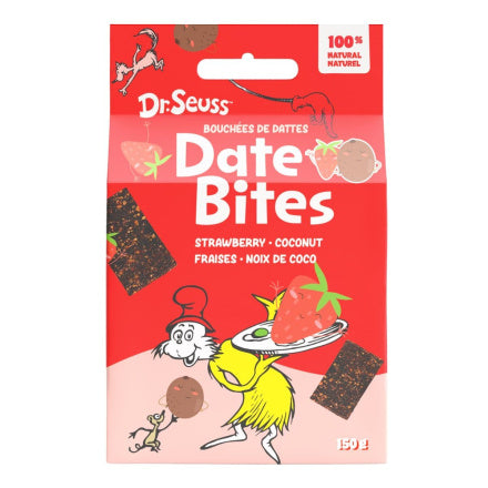 Dr. Seuss Date Bites, GF, Peanut Free, Non Gmo:  Strawberry Coconut 150g