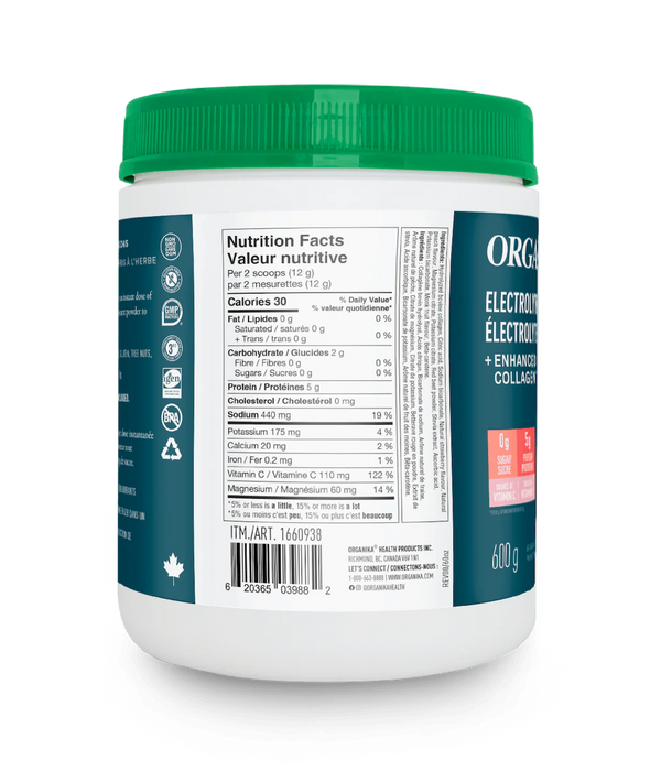 Organika Electrolytes + Enhanced Collagen (Juicy Strawberry Peach Flavour)