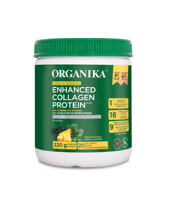 Organika Enhanced Collagen & Power Greens Powder 220g