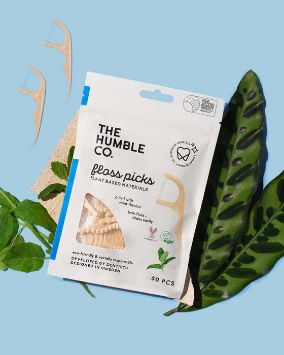 The Humble Co. Floss Picks Mint-Infused 50picks
