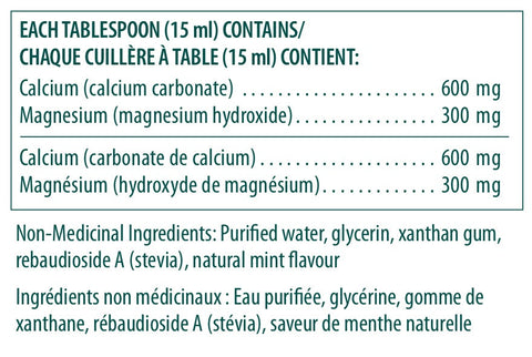 Genestra Calcium Magnesium Liquid Natural Mint Flavour 1000ml