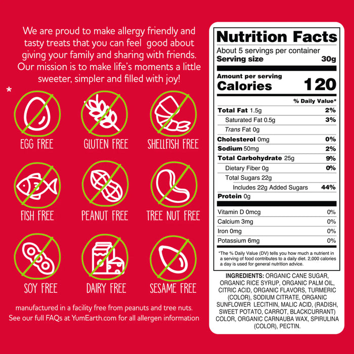 Yum Earth Organic Giggles Chewy Candy Bites 142g