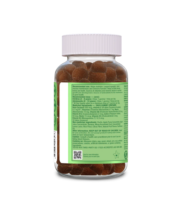 Organika Kids Multi Gummies – Daily Multivitamin for Kids (90 Gummies) 90gummies