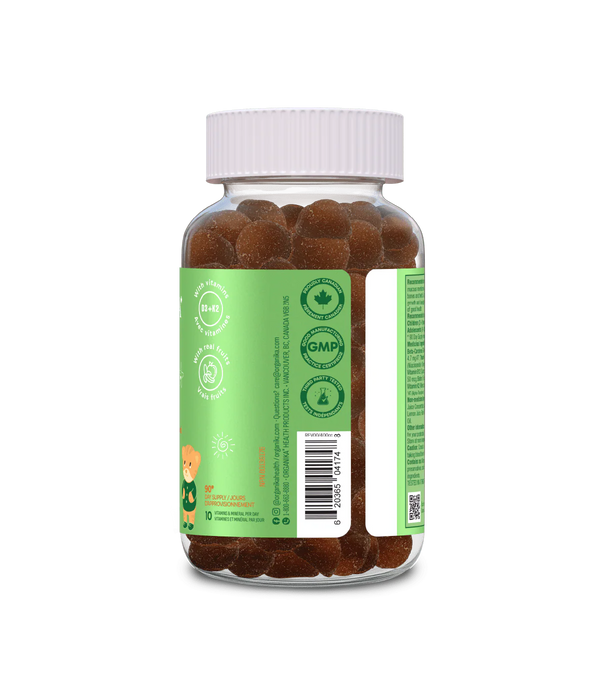 Organika Kids Multi Gummies – Daily Multivitamin for Kids (90 Gummies) 90gummies