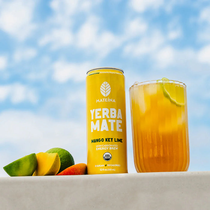 Mateina Yerba Mate  – Mango Key Lime, Organic Sparkling Tea (355ml)