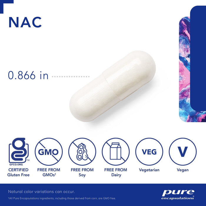 Pure Encapsulations NAC 600mg - 90 Capsules, Antioxidant Support