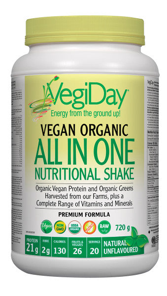 VegiDay Vegan Organic Protein Unflavoured 720g