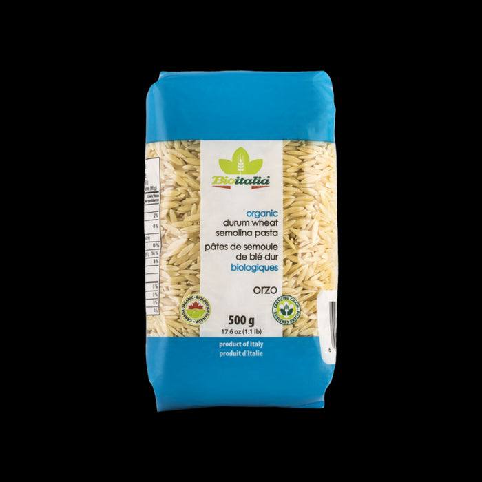 Bioitalia Organic Durum Wheat Semolina Orzo Pasta 500g