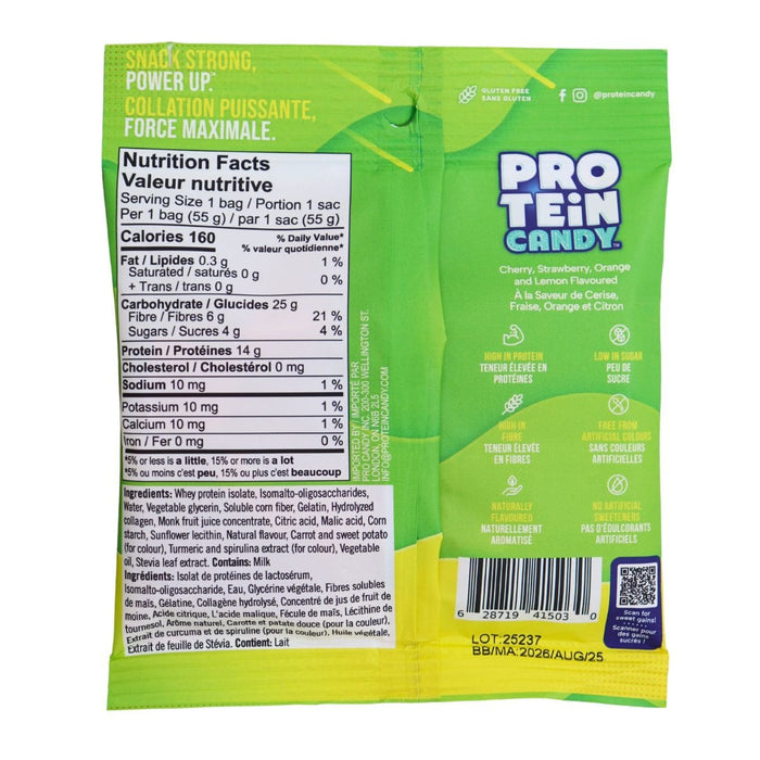 Protein Candy – Classic Fruit Sour, High-Protein Snack (55g)