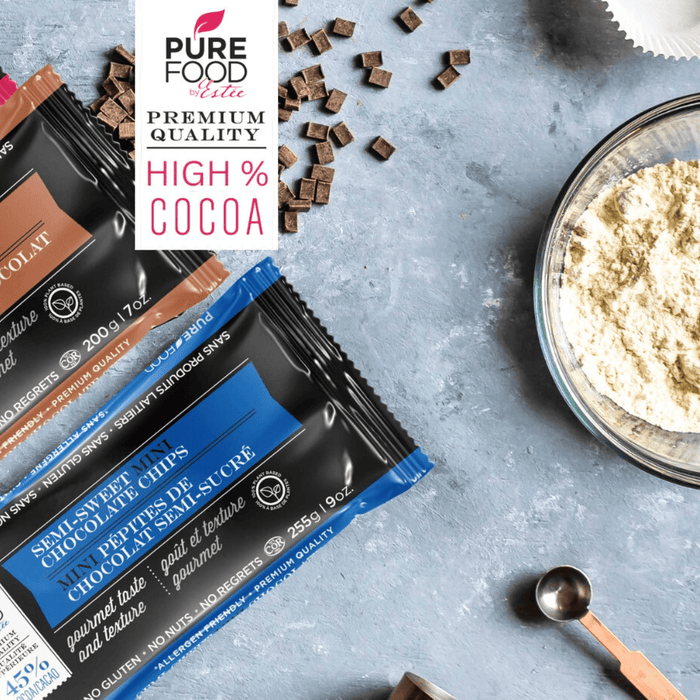Pure Foods Semi-Sweet Chocolate Chips 45% Cocoa, No Dairy 255g