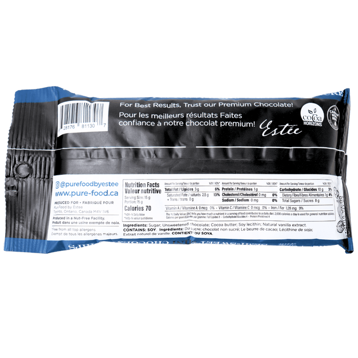 Pure Foods Semi-Sweet Chocolate Chips 45% Cocoa, No Dairy 255g