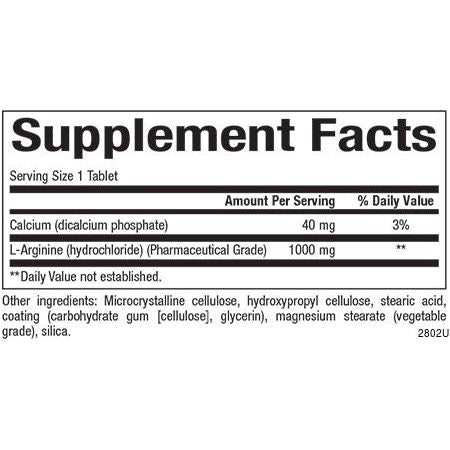 Natural Factors L-Arginine 1000mg 90 tabs 90tabs