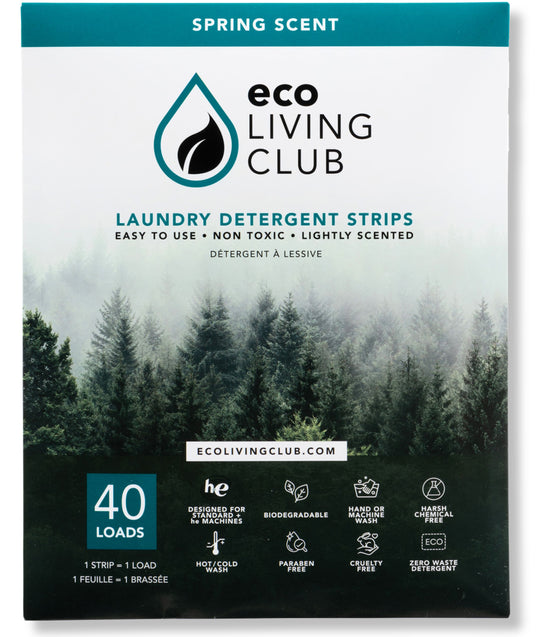 Eco Living Club Laundry Detergent Strips, Spring Scent  40 loads