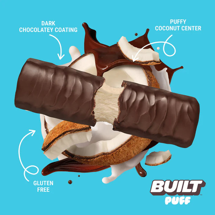 Built Bar Coconut Puff – Protein Bar with Marshmallow Center (40g)