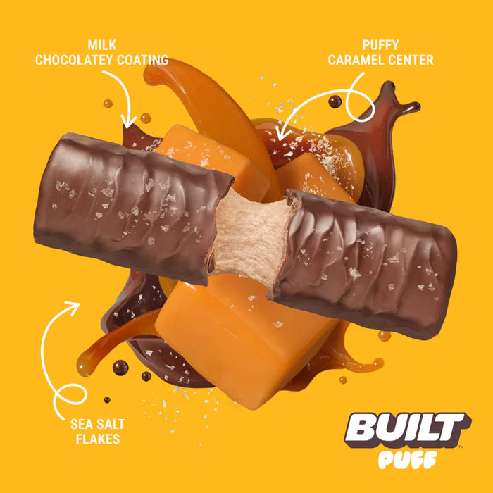 Built Bar Salted Caramel Puff – Protein Bar with Marshmallow Center (40g)