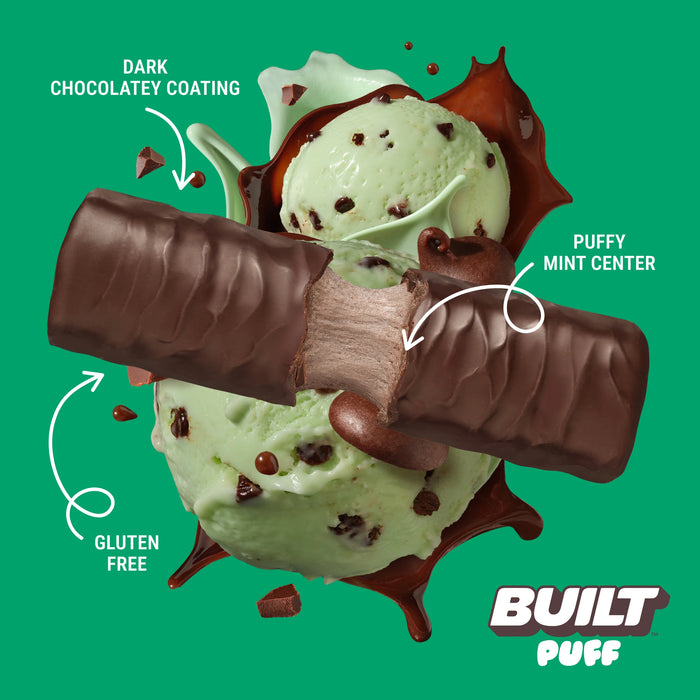 Built Bar Mint Chip Puff – Protein Snack Bar (40g)