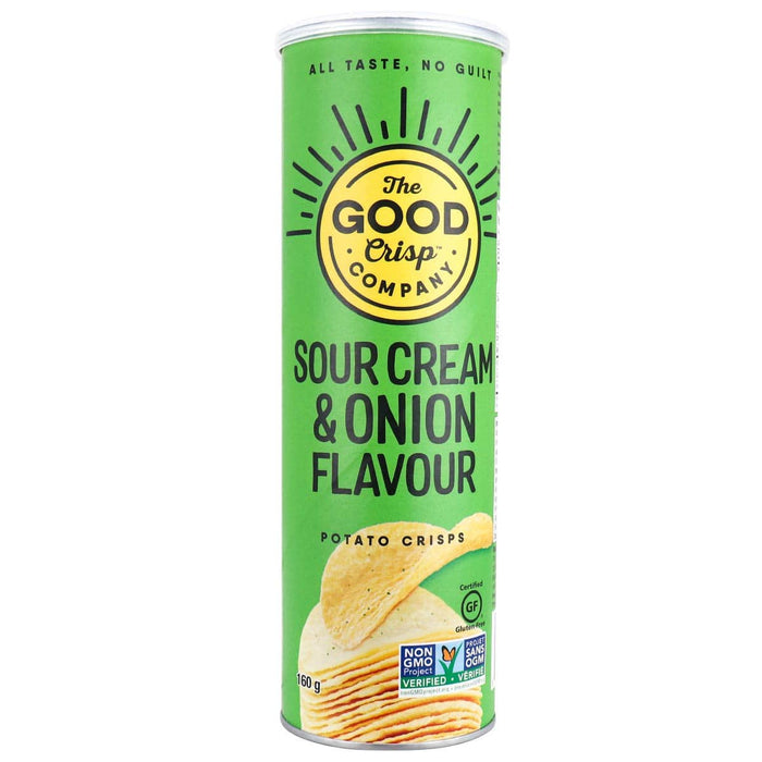 The Good Crisp Sour Cream & Onion Potato Crisps - Gluten Free, Non-GMO 160g