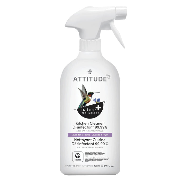 Attitude Kitchen Cleaner Disinfectant 99.99% Lavender + Thyme  800ml