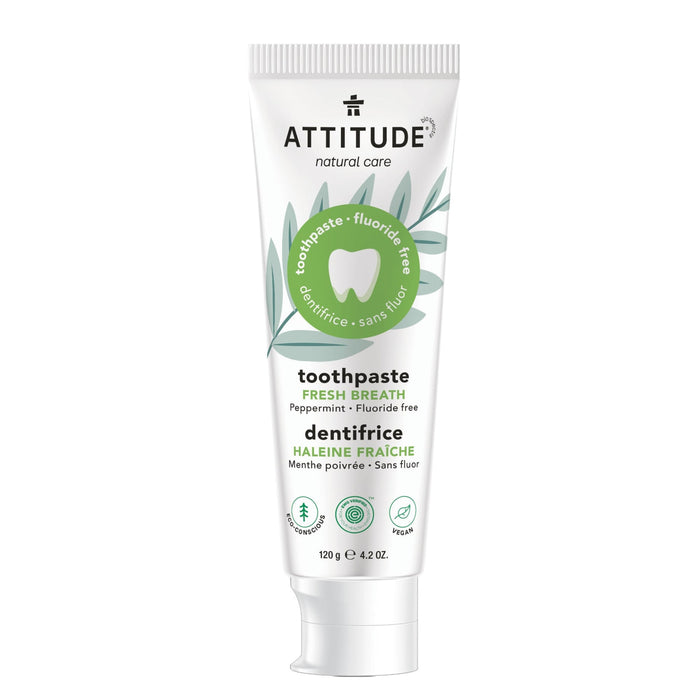Attitude Fresh Breath Toothpaste Fluoride Free  120g
