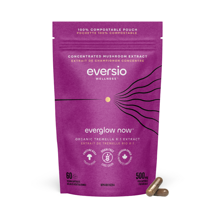 Eversio Everglow Now Tremella Organic - Tremella Has Immunomodulating Properties and is Used in Traditional Chinese Medicine. 60vegancaps
