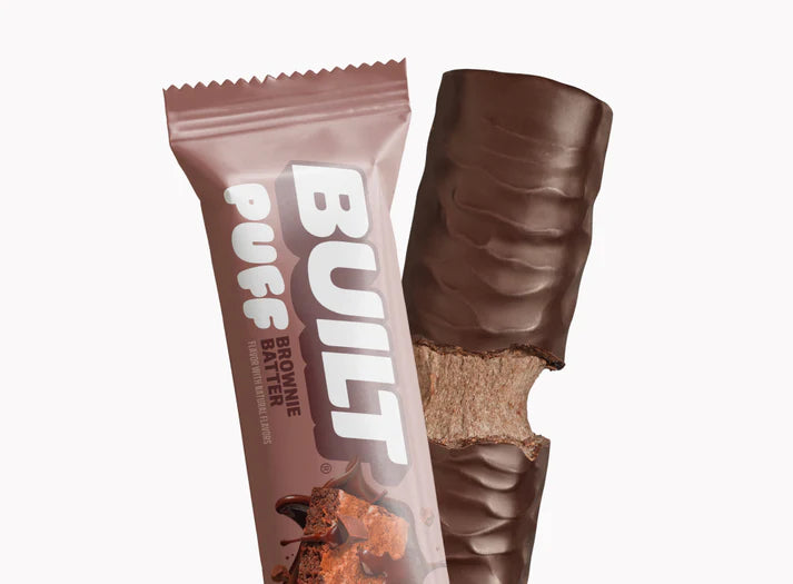 Built Bar Brownie Batter Puff – Chocolate Protein Bars with Marshmallow Center (12x40g)