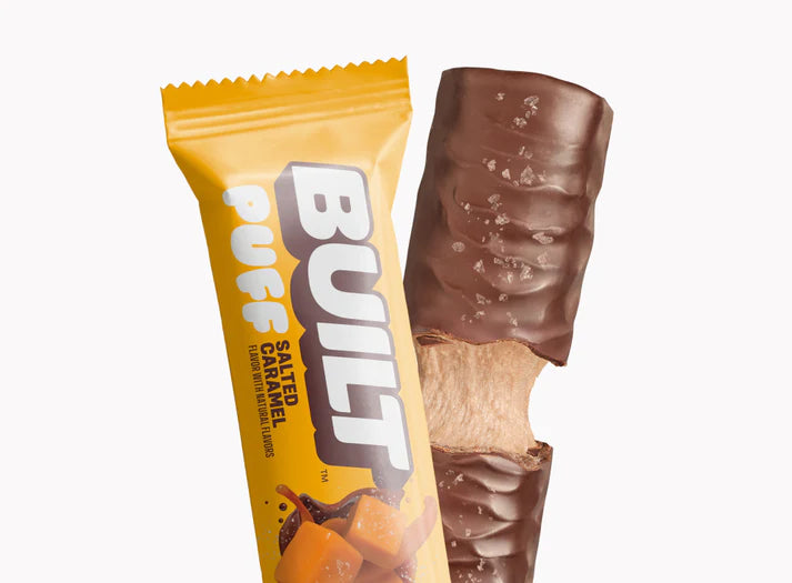 Built Bar Salted Caramel Puff – Protein Bar with Marshmallow Center (40g)