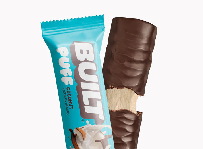 Built Bar Coconut Puff – Protein Bars with Marshmallow Center (12x40g)