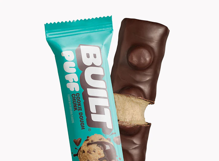Built Bar Cookie Dough Puff – Protein Bars with Cookie Dough Marshmallow Center (12x40g)