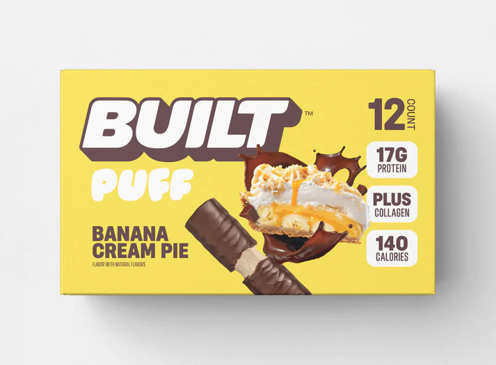 Built Puff Banana Cream Pie – Protein Bar, Marshmallow Texture (12x40g)