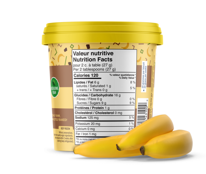 Yummy Doh Vegan Raw Cookie Dough, Chunky Choco Banana 400g