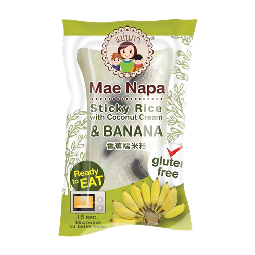 Mae Napa Banana & Sticky Rice with Coconut Cream 80g