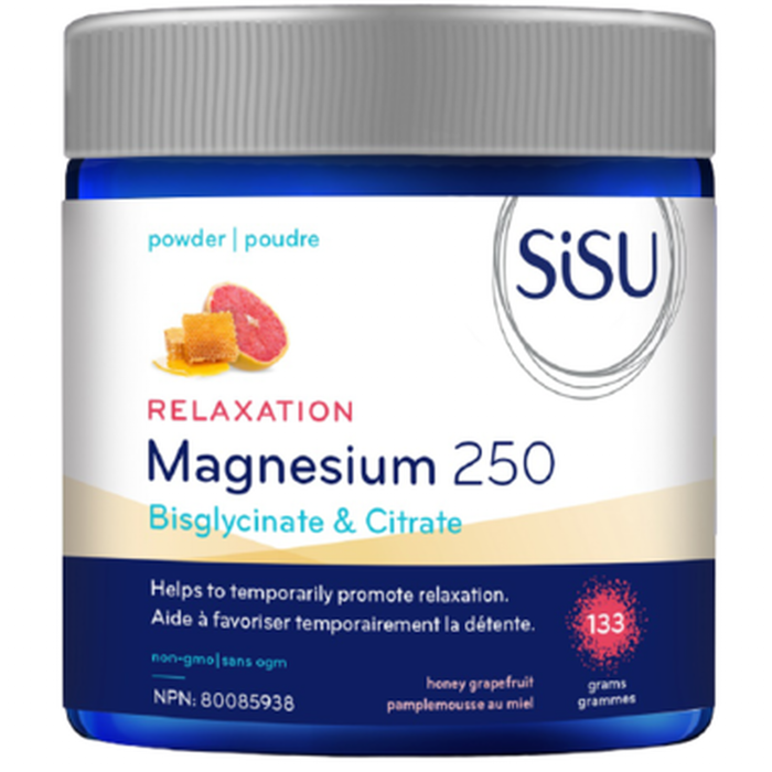 Sisu Magnesium 250mg Honey Grapefruit Powder 133g