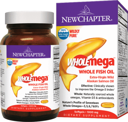 New Chapter WholeMega Whole Fish Oil 60 Softgels