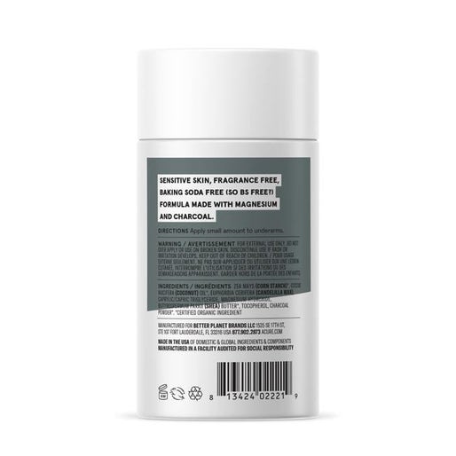 Acure Charcoal Magnesium Vegan Deodorant Stick 62.4g