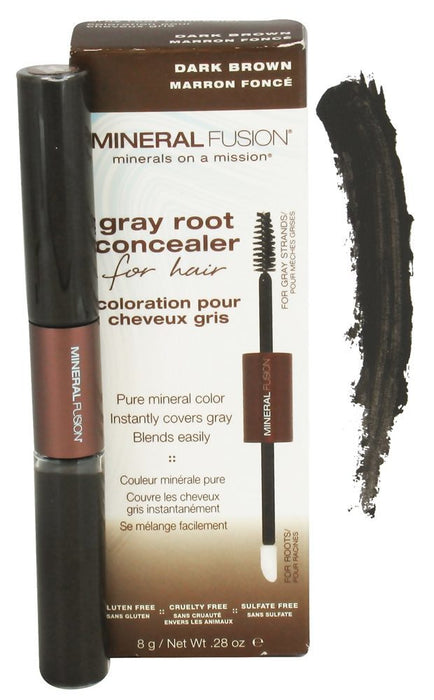 Mineral Fusion Gray Root Concealer For Hair - Dark Brown