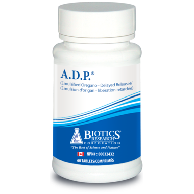 Biotics Research - ADP (Emulsified Oregano Delayed Release) 60 Tablets