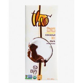 Theo Organic Chocolate Bars - Coconut Dark 85g