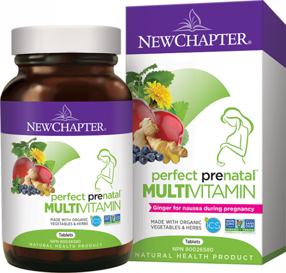 New Chapter - Perfect Prenatal Multivitamin (with Ginger for Nausea During Pregnancy) 48 Tablets