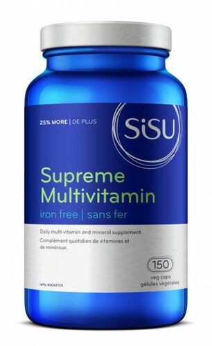 Sisu Supreme Multivitamin "Iron Free" - Helps to Maintain a Healthy Metabolism 150 Vegecaps