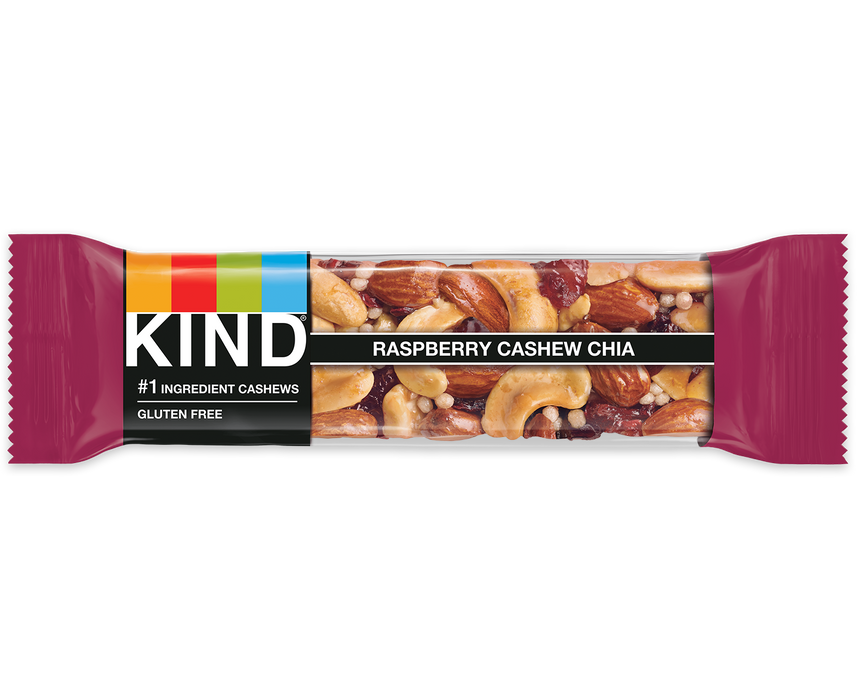 Kind Cashew Raspberry & Chia Nut Bar 40g