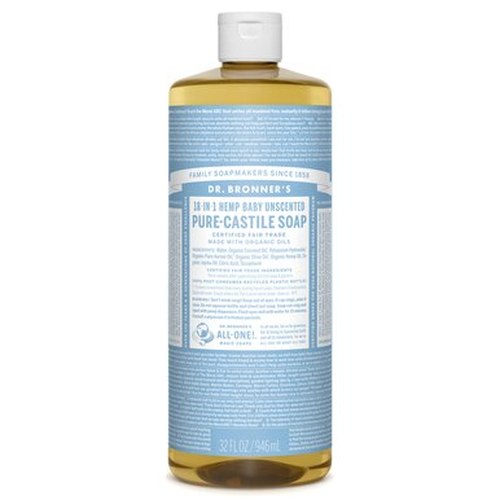 Dr. Bronner's 18-in-1 Pure-Castile Soap - Unscented 944ml