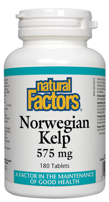 Natural Factors - Norwegian Kelp 575mg 180 Tablets