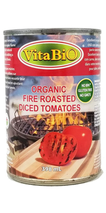 VitaBio Organic Fire Roasted Diced Tomatoes 398ml