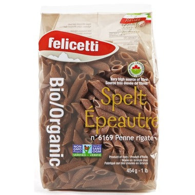 Felicetti Organic Spelt Pasta Noodles - Penne Rigate 454g
