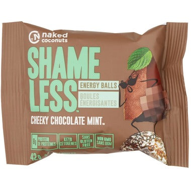 Naked Coconuts Shame Less Energy Balls - Cheeky Choclate Mint 42g
