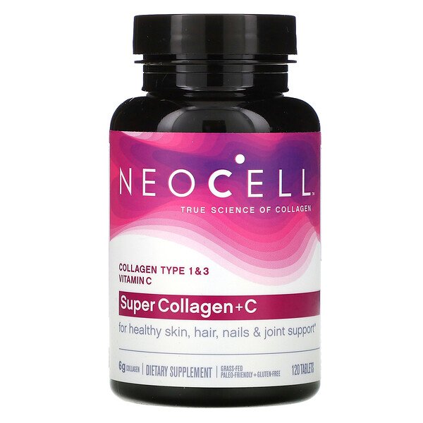 NeoCell Super Collagen GrassFed + C GrassFed 120 Tablets