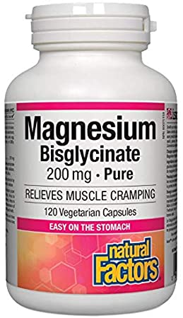 Natural Factors Magnesium Bisglycinate 200mg Pure  120vegicaps