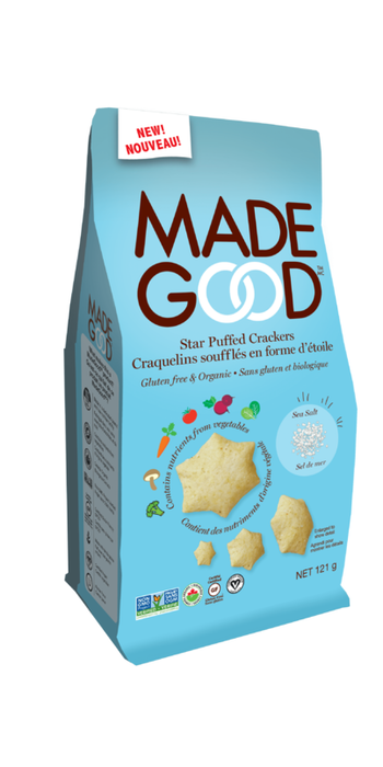 Made Good Star Puffed Sea Salted Crackers 121g