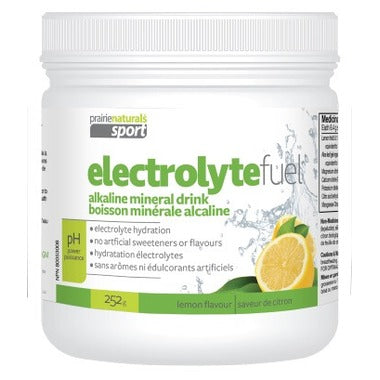 Prairie Naturals Sport Electrolyte Fuel - Alkaline Mineral Drink - Juice of 1/2 a Lemon 252g